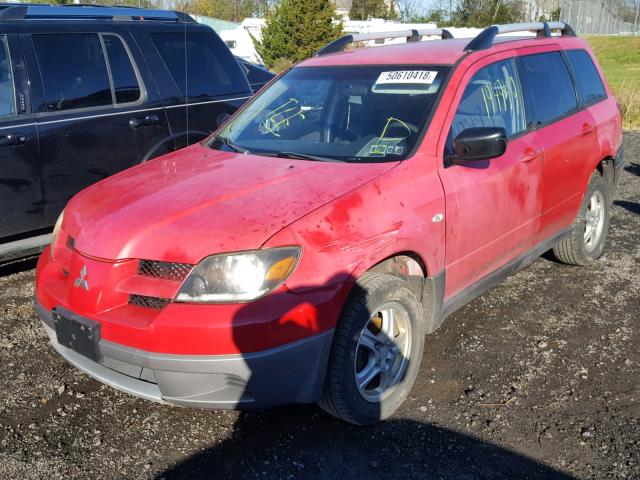 JA4LZ31G33U089201 - 2003 MITSUBISHI OUTLANDER RED photo 2