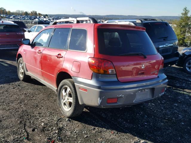 JA4LZ31G33U089201 - 2003 MITSUBISHI OUTLANDER RED photo 3