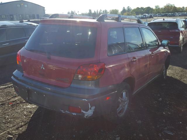 JA4LZ31G33U089201 - 2003 MITSUBISHI OUTLANDER RED photo 4