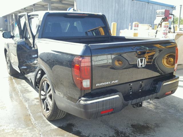 5FPYK2F16HB004535 - 2017 HONDA RIDGELINE BLACK photo 3