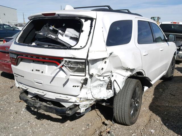 1C4RDJDG7HC677484 - 2017 DODGE DURANGO GT WHITE photo 4