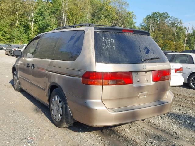 2HKRL185XYH579954 - 2000 HONDA ODYSSEY LX GOLD photo 3