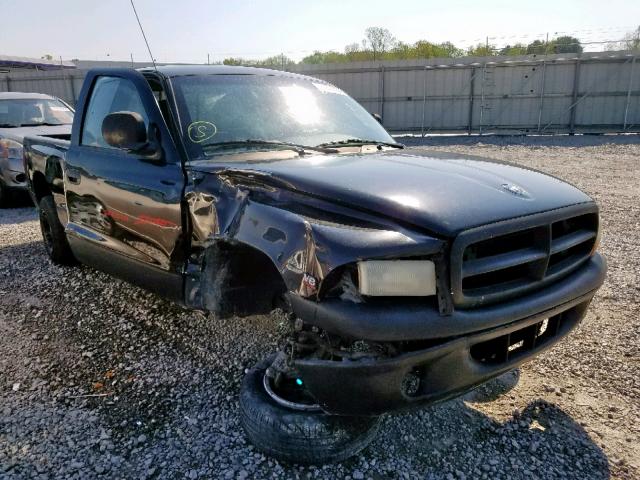 1B7GL22Y3XS256927 - 1999 DODGE DAKOTA BLACK photo 1