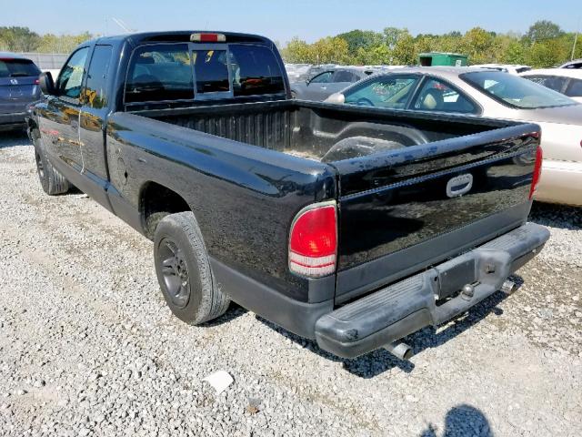 1B7GL22Y3XS256927 - 1999 DODGE DAKOTA BLACK photo 3