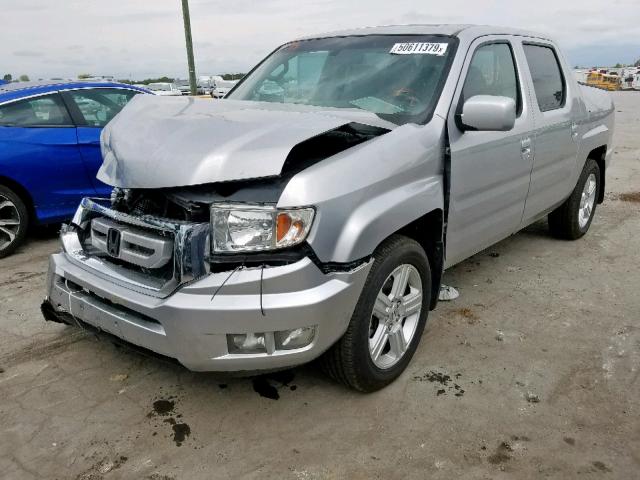 5FPYK1F58BB452800 - 2011 HONDA RIDGELINE SILVER photo 2