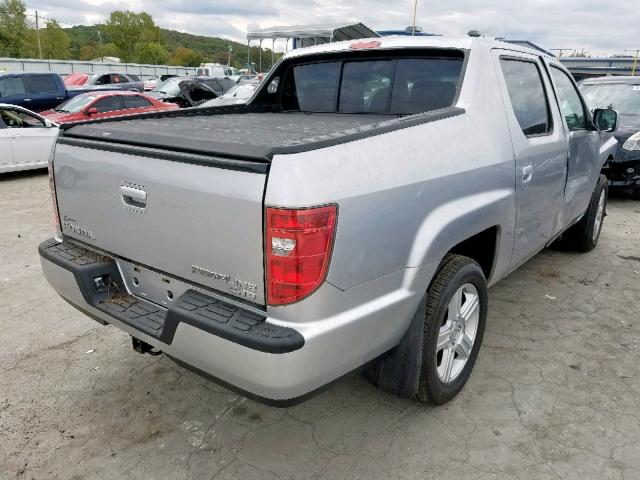 5FPYK1F58BB452800 - 2011 HONDA RIDGELINE SILVER photo 4