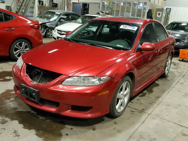 1YVHP80DX45N20435 - 2004 MAZDA 6 S RED photo 2