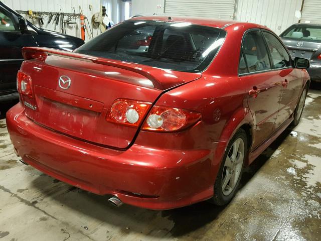 1YVHP80DX45N20435 - 2004 MAZDA 6 S RED photo 4