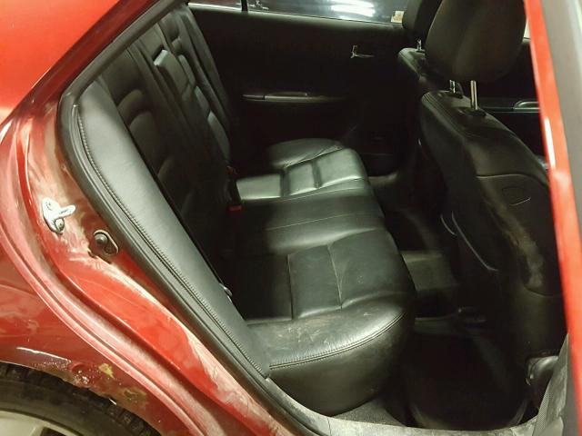 1YVHP80DX45N20435 - 2004 MAZDA 6 S RED photo 6