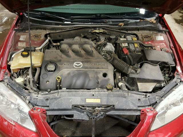 1YVHP80DX45N20435 - 2004 MAZDA 6 S RED photo 7