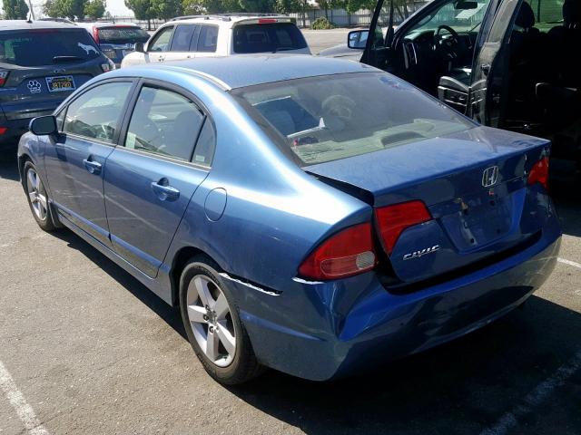 2HGFA16898H501018 - 2008 HONDA CIVIC EX BLUE photo 3