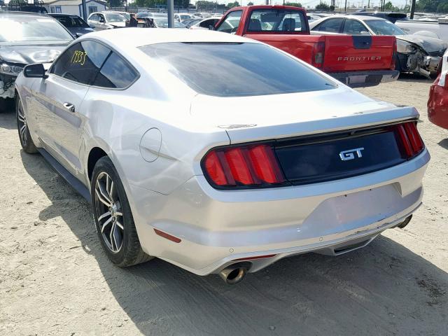 1FA6P8CF5H5244848 - 2017 FORD MUSTANG GT SILVER photo 3