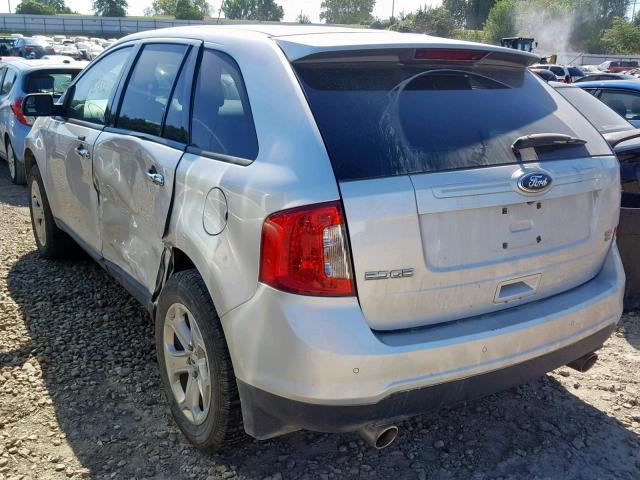 2FMDK4JC2BBB35358 - 2011 FORD EDGE SEL SILVER photo 3