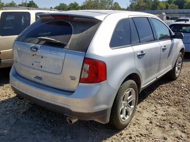 2FMDK4JC2BBB35358 - 2011 FORD EDGE SEL SILVER photo 4