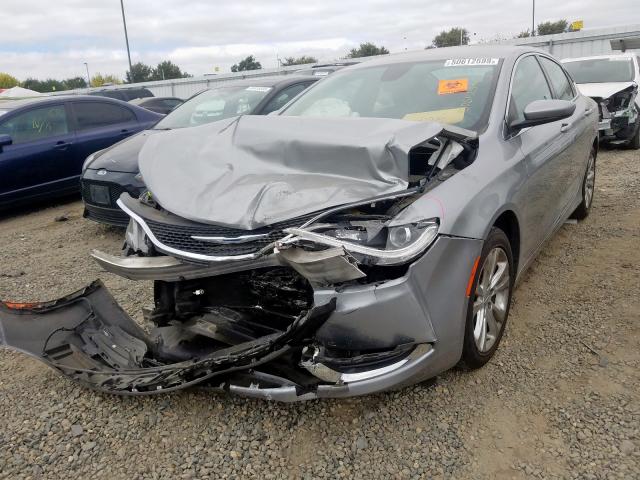 1C3CCCAB2FN693062 - 2015 CHRYSLER 200 LIMITE SILVER photo 2