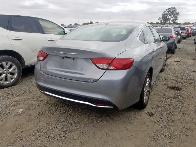 1C3CCCAB2FN693062 - 2015 CHRYSLER 200 LIMITE SILVER photo 4