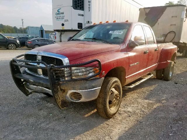 3D7MU48C94G163037 - 2004 DODGE RAM 3500 S RED photo 2