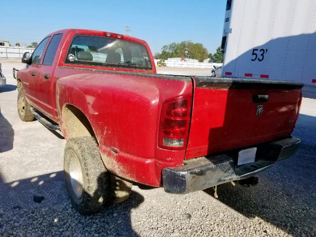 3D7MU48C94G163037 - 2004 DODGE RAM 3500 S RED photo 3