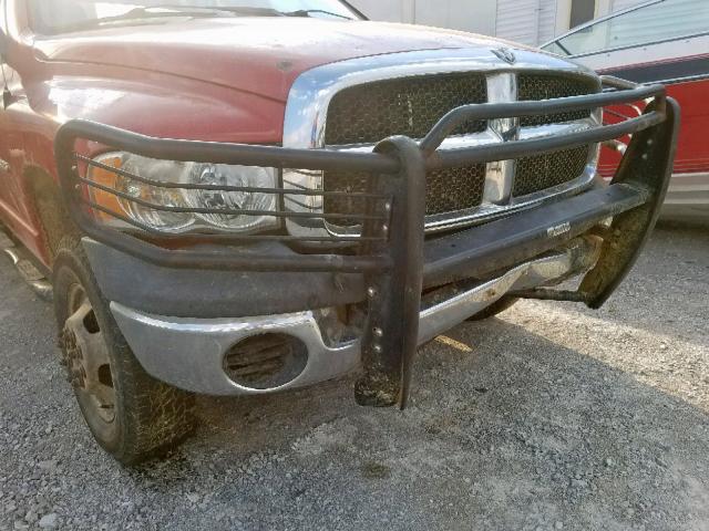 3D7MU48C94G163037 - 2004 DODGE RAM 3500 S RED photo 9