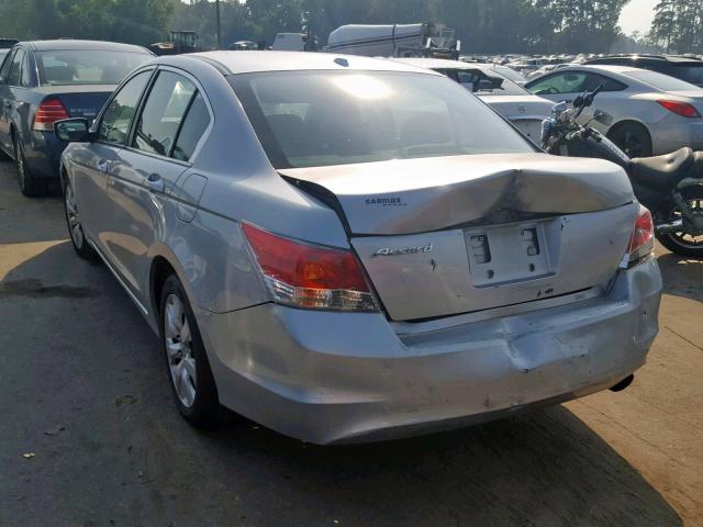 1HGCP26828A111187 - 2008 HONDA ACCORD EXL SILVER photo 3