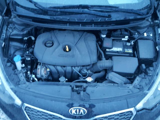 KNAFX4A82E5119192 - 2014 KIA FORTE EX BLACK photo 7