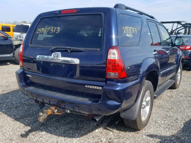 JTEBU14R48K013924 - 2008 TOYOTA 4RUNNER SR BLUE photo 4