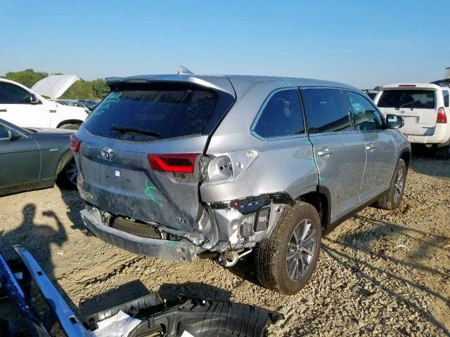 5TDKZRFH9KS561197 - 2019 TOYOTA HIGHLANDER SILVER photo 4