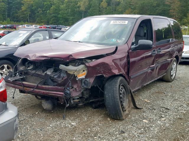 1GNDV23177D116471 - 2007 CHEVROLET UPLANDER L BURGUNDY photo 2