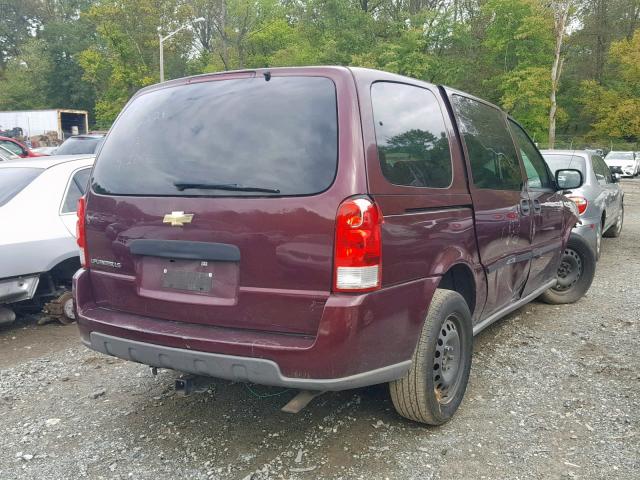 1GNDV23177D116471 - 2007 CHEVROLET UPLANDER L BURGUNDY photo 4