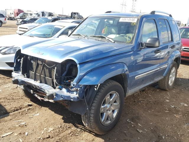 1J4GL58K56W162747 - 2006 JEEP LIBERTY LI BLUE photo 2