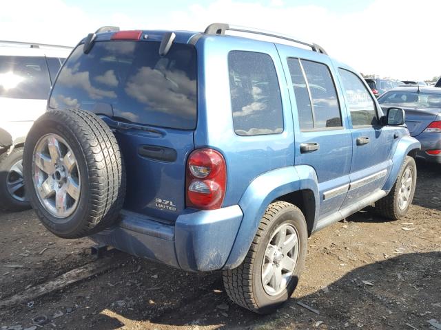 1J4GL58K56W162747 - 2006 JEEP LIBERTY LI BLUE photo 4