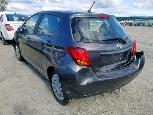 VNKKTUD34HA077706 - 2017 TOYOTA YARIS L GRAY photo 3