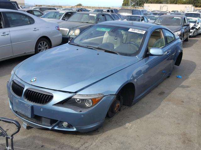 WBAEH73405B192468 - 2005 BMW 645 CI AUT BLUE photo 2