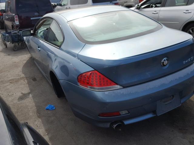 WBAEH73405B192468 - 2005 BMW 645 CI AUT BLUE photo 3