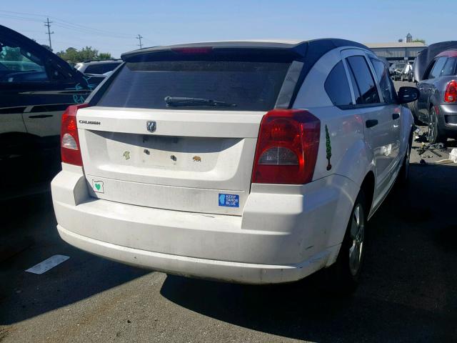 1B3HB28B57D237666 - 2007 DODGE CALIBER WHITE photo 4