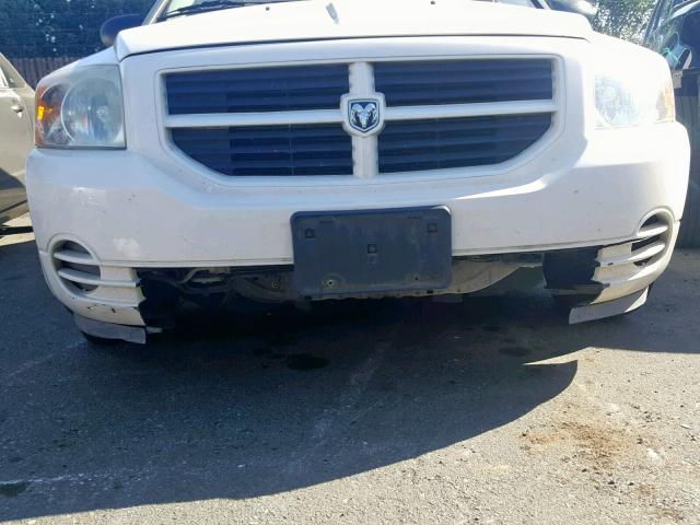 1B3HB28B57D237666 - 2007 DODGE CALIBER WHITE photo 9