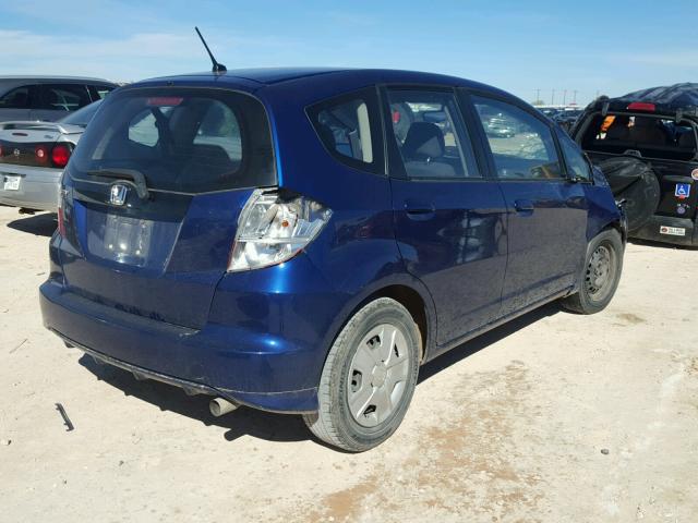 JHMGE8H33DC030755 - 2013 HONDA FIT BLUE photo 4