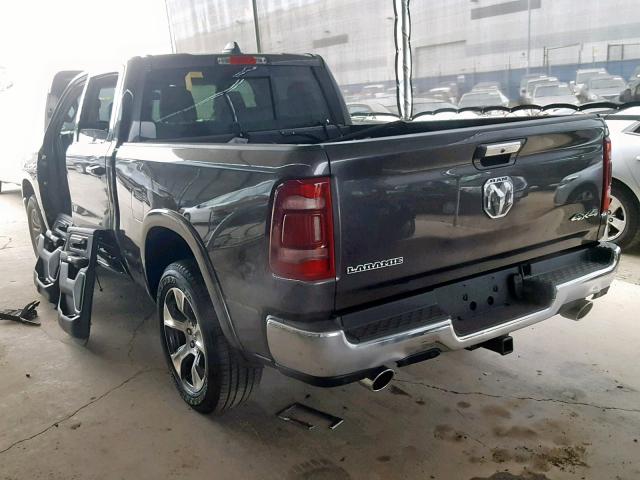 1C6SRFRT7KN887642 - 2019 RAM 1500 LARAM GRAY photo 3