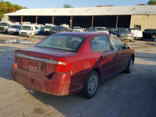 1G1ZS58F47F105633 - 2007 CHEVROLET MALIBU LS 红色 照片 4