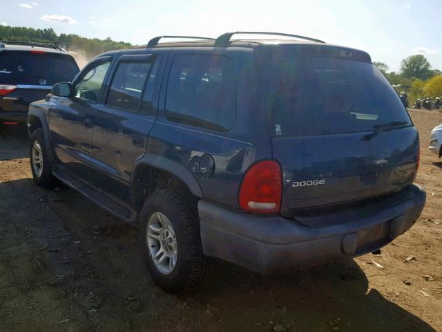 1D4HS38N83F624065 - 2003 DODGE DURANGO SP BLUE photo 3