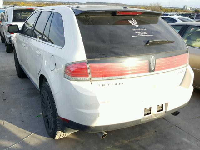 2LMDU68C58BJ08597 - 2008 LINCOLN MKX WHITE photo 3