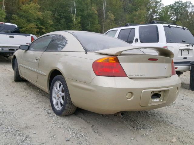 4C3AG42G41E056855 - 2001 CHRYSLER SEBRING LX GOLD photo 3