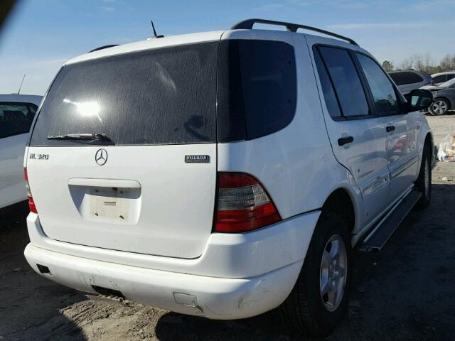 4JGAB54E71A236993 - 2001 MERCEDES-BENZ ML 320 WHITE photo 4