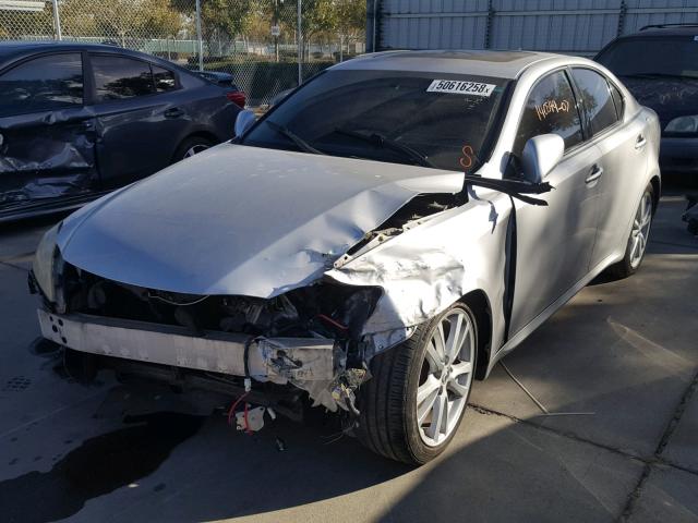 JTHBK262875033430 - 2007 LEXUS IS 250 SILVER photo 2