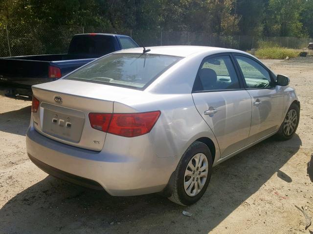 KNAFU4A23C5636650 - 2012 KIA FORTE EX SILVER photo 4