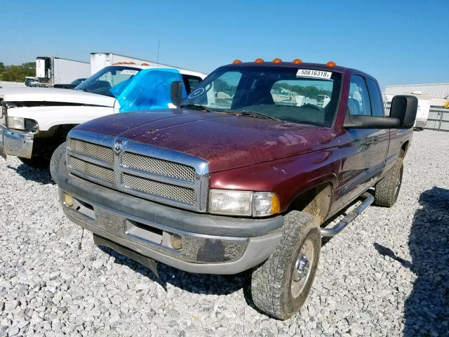 3B7KF23691G193085 - 2001 DODGE RAM 2500 MAROON photo 2