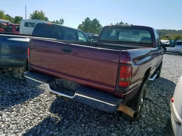 3B7KF23691G193085 - 2001 DODGE RAM 2500 MAROON photo 4