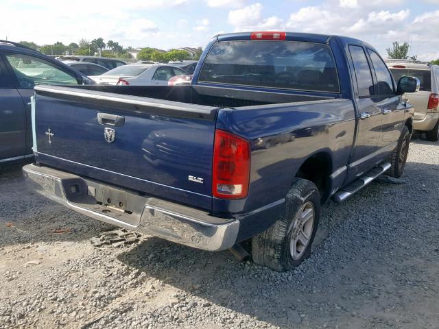 1D7HA18N36S548258 - 2006 DODGE RAM 1500 S BLUE photo 4