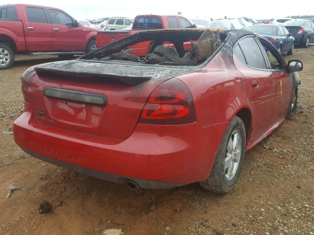 2G2WP552571219293 - 2007 PONTIAC GRAND PRIX RED photo 4