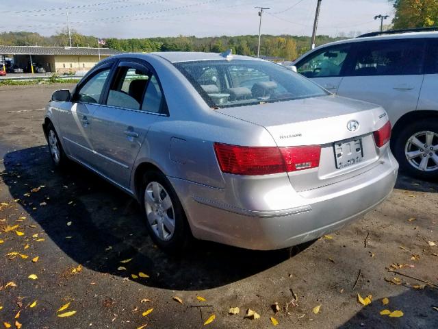 5NPET46C69H479272 - 2009 HYUNDAI SONATA GLS SILVER photo 3